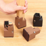 Maxbell Adjustable Chair Couch Furniture Risers with Screw Clamp Easily Install Brown