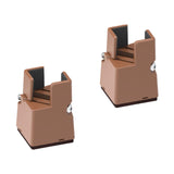 Maxbell Adjustable Chair Couch Furniture Risers with Screw Clamp Easily Install Brown
