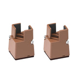 Maxbell Adjustable Chair Couch Furniture Risers with Screw Clamp Easily Install Brown