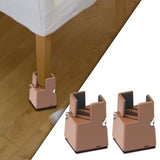 Maxbell Adjustable Chair Couch Furniture Risers with Screw Clamp Easily Install Brown