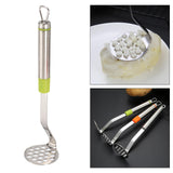 Maxbell Multi Purpose Bean and Potato Masher with Handle Fruit Mashers Hand Masher Green