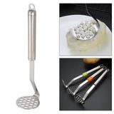 Maxbell Multi Purpose Bean and Potato Masher with Handle Fruit Mashers Hand Masher Argent