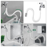 Maxbell Universal Faucet Extension Tube Extender for Sink Outdoor Kitchen White 30cm