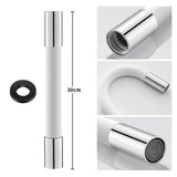 Maxbell Universal Faucet Extension Tube Extender for Sink Outdoor Kitchen White 30cm