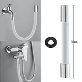 Maxbell Universal Faucet Extension Tube Extender for Sink Outdoor Kitchen White 30cm
