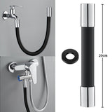 Maxbell Universal Faucet Extension Tube Extender for Sink Outdoor Kitchen Black 20cm