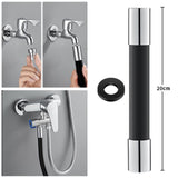 Maxbell Universal Faucet Extension Tube Extender for Sink Outdoor Kitchen Black 20cm
