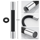 Maxbell Universal Faucet Extension Tube Extender for Sink Outdoor Kitchen Black 20cm