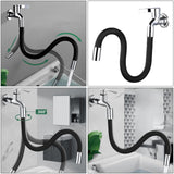 Maxbell Universal Faucet Extension Tube Extender for Sink Outdoor Kitchen Black 20cm
