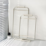 Maxbell Decorative Tray Bathroom Organizer with Handles for Hotel Tabletop Bathroom White