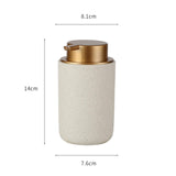 Maxbell 400ml Soap Dispenser Bottle Body Wash Pump Bottle for Hotel Home Bathroom Beige Round