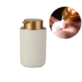 Maxbell 400ml Soap Dispenser Bottle Body Wash Pump Bottle for Hotel Home Bathroom Beige Round