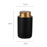 Maxbell 400ml Soap Dispenser Bottle Body Wash Pump Bottle for Hotel Home Bathroom Black Round