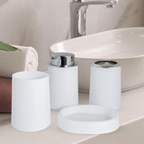 Maxbell Bathroom Toothbrush Cup Soap Dispenser Hotel Apartment for Housewarming white