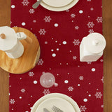 Maxbell Dining Desk Runner Table Cover Washable for Kitchen Wedding Decoration Snowman
