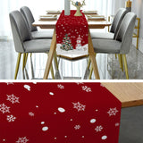Maxbell Dining Desk Runner Table Cover Washable for Kitchen Wedding Decoration Snowman