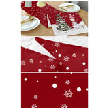 Maxbell Dining Desk Runner Table Cover Washable for Kitchen Wedding Decoration Snowman