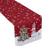 Maxbell Dining Desk Runner Table Cover Washable for Kitchen Wedding Decoration Snowman