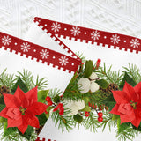 Maxbell Dining Desk Runner Table Cover Washable for Kitchen Wedding Decoration  Red and Green