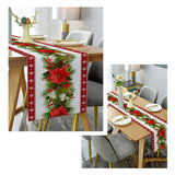 Maxbell Dining Desk Runner Table Cover Washable for Kitchen Wedding Decoration  Red and Green