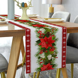 Maxbell Dining Desk Runner Table Cover Washable for Kitchen Wedding Decoration  Red and Green