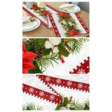 Maxbell Dining Desk Runner Table Cover Washable for Kitchen Wedding Decoration  Red and Green