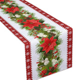 Maxbell Dining Desk Runner Table Cover Washable for Kitchen Wedding Decoration  Red and Green