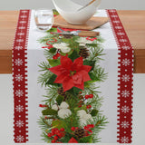 Maxbell Dining Desk Runner Table Cover Washable for Kitchen Wedding Decoration  Red and Green