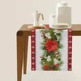 Maxbell Dining Desk Runner Table Cover Washable for Kitchen Wedding Decoration  Red and Green