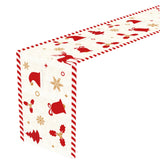 Maxbell Linen Christmas table cloth 72 Inches Long for Dining Room Holiday Party Style B