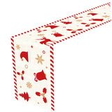 Maxbell Linen Christmas table cloth 72 Inches Long for Dining Room Holiday Party Style B