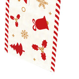 Maxbell Linen Christmas table cloth 72 Inches Long for Dining Room Holiday Party Style B