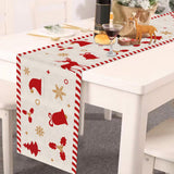 Maxbell Linen Christmas table cloth 72 Inches Long for Dining Room Holiday Party Style B