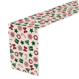 Maxbell Linen Christmas table cloth 72 Inches Long for Dining Room Holiday Party Style C