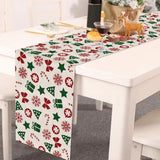Maxbell Linen Christmas table cloth 72 Inches Long for Dining Room Holiday Party Style C