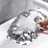 Maxbell Creative Soap Dish Holder Soap Tray Soap Holder for Hotel Kitchen Decoration Argent