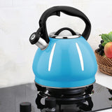 Maxbell Portable Whistling Kettle Hiking Teapot 3L Large Capacity for Travel Hiking Blue
