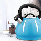 Maxbell Portable Whistling Kettle Hiking Teapot 3L Large Capacity for Travel Hiking Blue