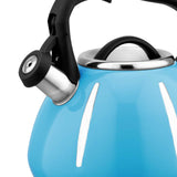 Maxbell Portable Whistling Kettle Hiking Teapot 3L Large Capacity for Travel Hiking Blue