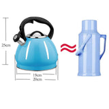 Maxbell Portable Whistling Kettle Hiking Teapot 3L Large Capacity for Travel Hiking Blue