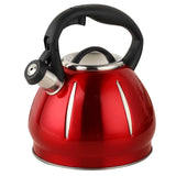 Maxbell Portable Whistling Kettle Hiking Teapot 3L Large Capacity for Travel Hiking Red