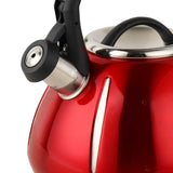 Maxbell Portable Whistling Kettle Hiking Teapot 3L Large Capacity for Travel Hiking Red