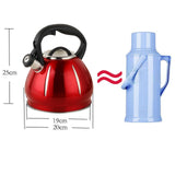 Maxbell Portable Whistling Kettle Hiking Teapot 3L Large Capacity for Travel Hiking Red