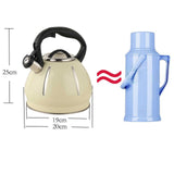 Maxbell Portable Whistling Kettle Hiking Teapot 3L Large Capacity for Travel Hiking Beige