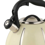 Maxbell Portable Whistling Kettle Hiking Teapot 3L Large Capacity for Travel Hiking Beige