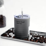 Maxbell Thermal Mug with Lid Straw Double Wall for Travel Camping Grey 300ML