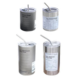 Maxbell Thermal Mug with Lid Straw Double Wall for Travel Camping Grey 300ML