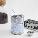 Maxbell Thermal Mug with Lid Straw Double Wall for Travel Camping Argent 300ML