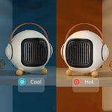 Maxbell Portable Space Heater Cooling and Heating Fan for Office Indoor Living Room White