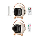 Maxbell Portable Space Heater Cooling and Heating Fan for Office Indoor Living Room White